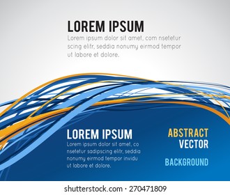 Flyer or brochure template, abstract blue design