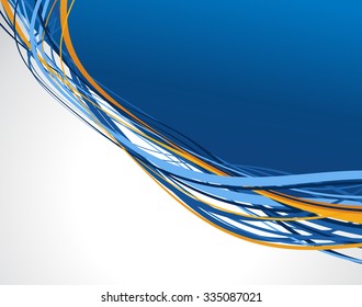 Flyer or brochure template, abstract blue design