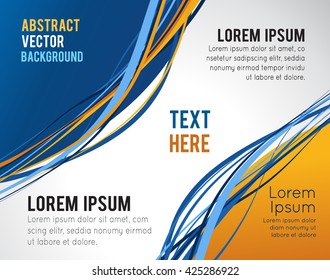 Flyer or brochure template, abstract blue design