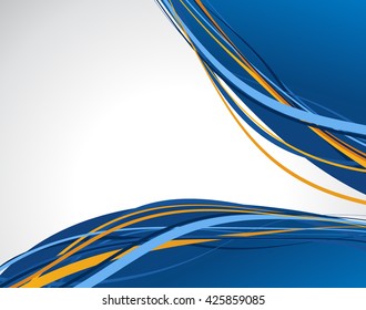 Flyer or brochure template, abstract blue design