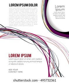 Flyer or brochure template, abstract blue design