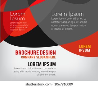 Flyer or brochure template, abstract colorful design