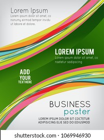 Flyer or brochure template, abstract colorful design