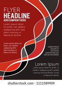 Flyer or brochure template, abstract colorful design
