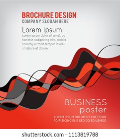 Flyer or brochure template, abstract colorful design