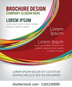Flyer or brochure template, abstract colorful design