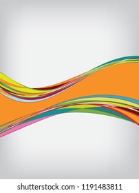 Flyer or brochure template, abstract colorful design