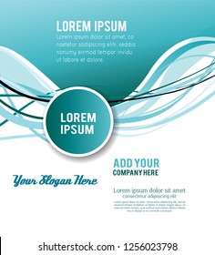 Flyer or brochure template, abstract colorful design
