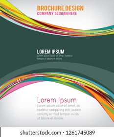 Flyer or brochure template, abstract colorful design