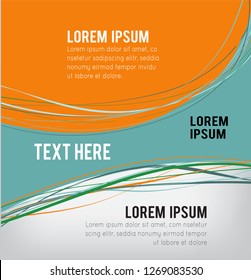 Flyer or brochure template, abstract colorful design