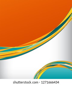 Flyer or brochure template, abstract colorful design