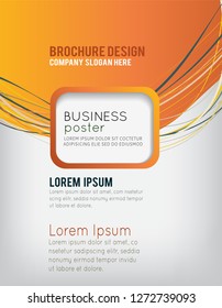 Flyer or brochure template, abstract colorful design