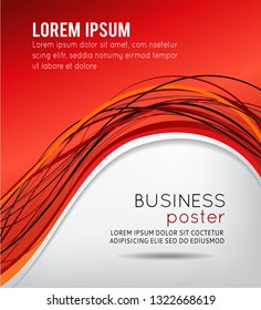 Flyer or brochure template, abstract colorful design