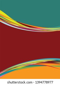 Flyer or brochure template, abstract colorful design
