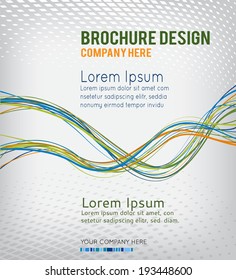 Flyer or brochure template, abstract colorful design