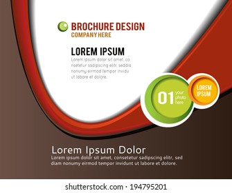 Flyer or brochure template, abstract colorful design
