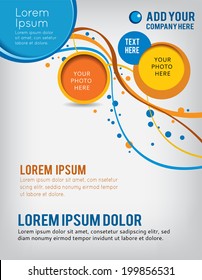 Flyer or brochure template, abstract colorful design