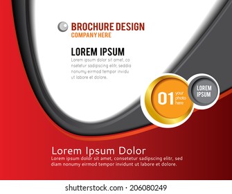 Flyer or brochure template, abstract colorful design