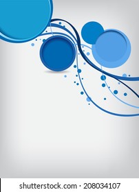 Flyer or brochure template, abstract colorful design