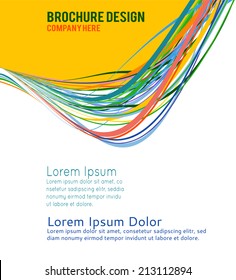 Flyer or brochure template, abstract colorful design