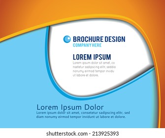 Flyer or brochure template, abstract colorful design