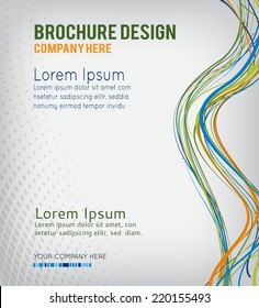 Flyer or brochure template, abstract colorful design