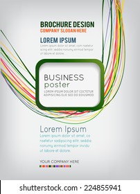 Flyer or brochure template, abstract colorful design