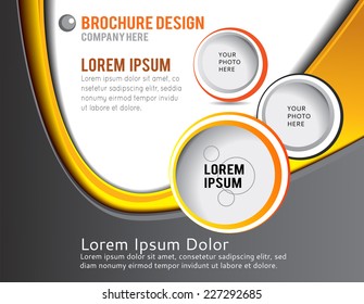 Flyer or brochure template, abstract colorful design