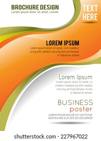 Flyer or brochure template, abstract colorful design