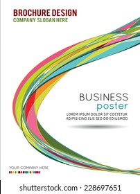 Flyer or brochure template, abstract colorful design