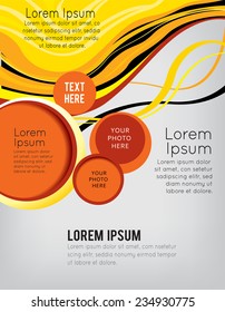 Flyer or brochure template, abstract colorful design