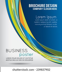 Flyer or brochure template, abstract colorful design