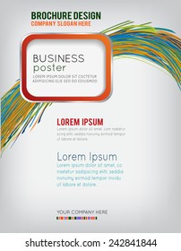 Flyer or brochure template, abstract colorful design