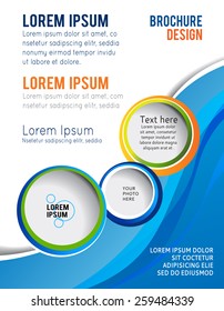 Flyer or brochure template, abstract colorful design