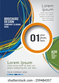 Flyer or brochure template, abstract colorful design