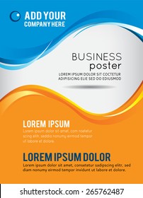 Flyer or brochure template, abstract colorful design