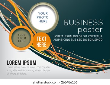 Flyer or brochure template, abstract colorful design