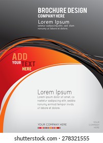 Flyer or brochure template, abstract colorful design