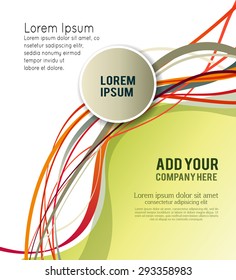 Flyer or brochure template, abstract colorful design