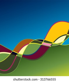 Flyer or brochure template, abstract colorful design