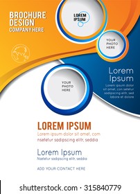 Flyer or brochure template, abstract colorful design