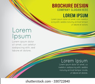 Flyer or brochure template, abstract colorful design