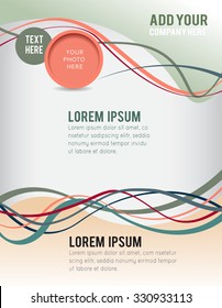 Flyer or brochure template, abstract colorful design