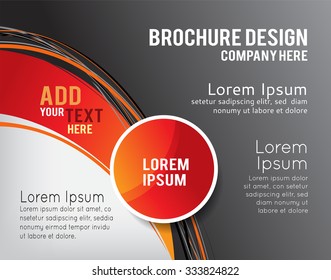 Flyer or brochure template, abstract colorful design