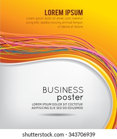 Flyer or brochure template, abstract colorful design