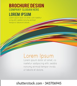 Flyer or brochure template, abstract colorful design