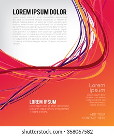 Flyer or brochure template, abstract colorful design