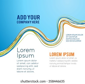 Flyer or brochure template, abstract colorful design