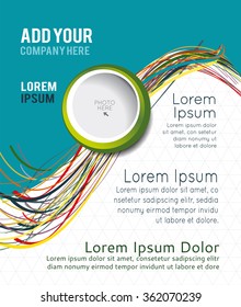 Flyer or brochure template, abstract colorful design