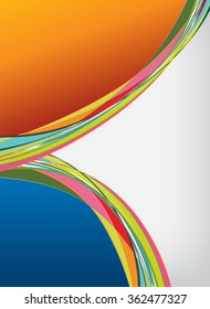 Flyer or brochure template, abstract colorful design